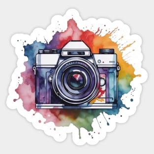 Colorful Camera Logo Sticker